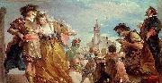 Giuseppe Cades Meeting of Gautier oil painting